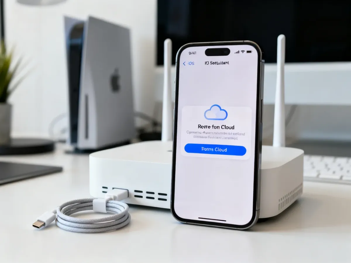 iPhone podczas konfiguracji i odtwarzania danych z kopii iCloud