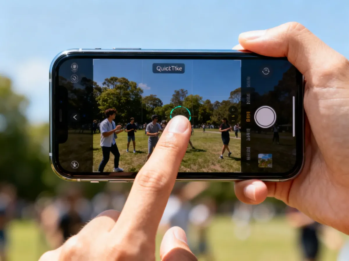 iPhone 11 używany do szybkiego nagrywania spontanicznej sceny