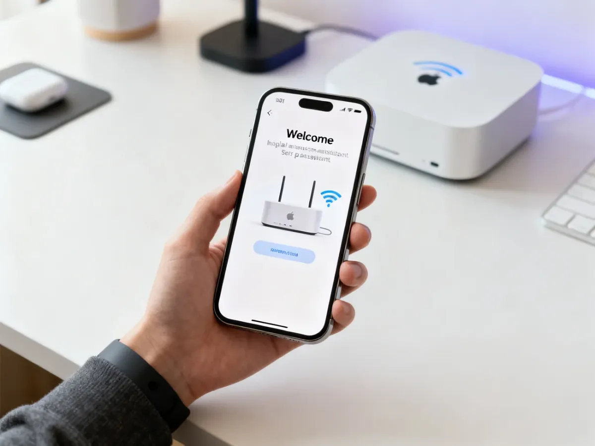 iPhone wyświetlający ekran początkowej konfiguracji