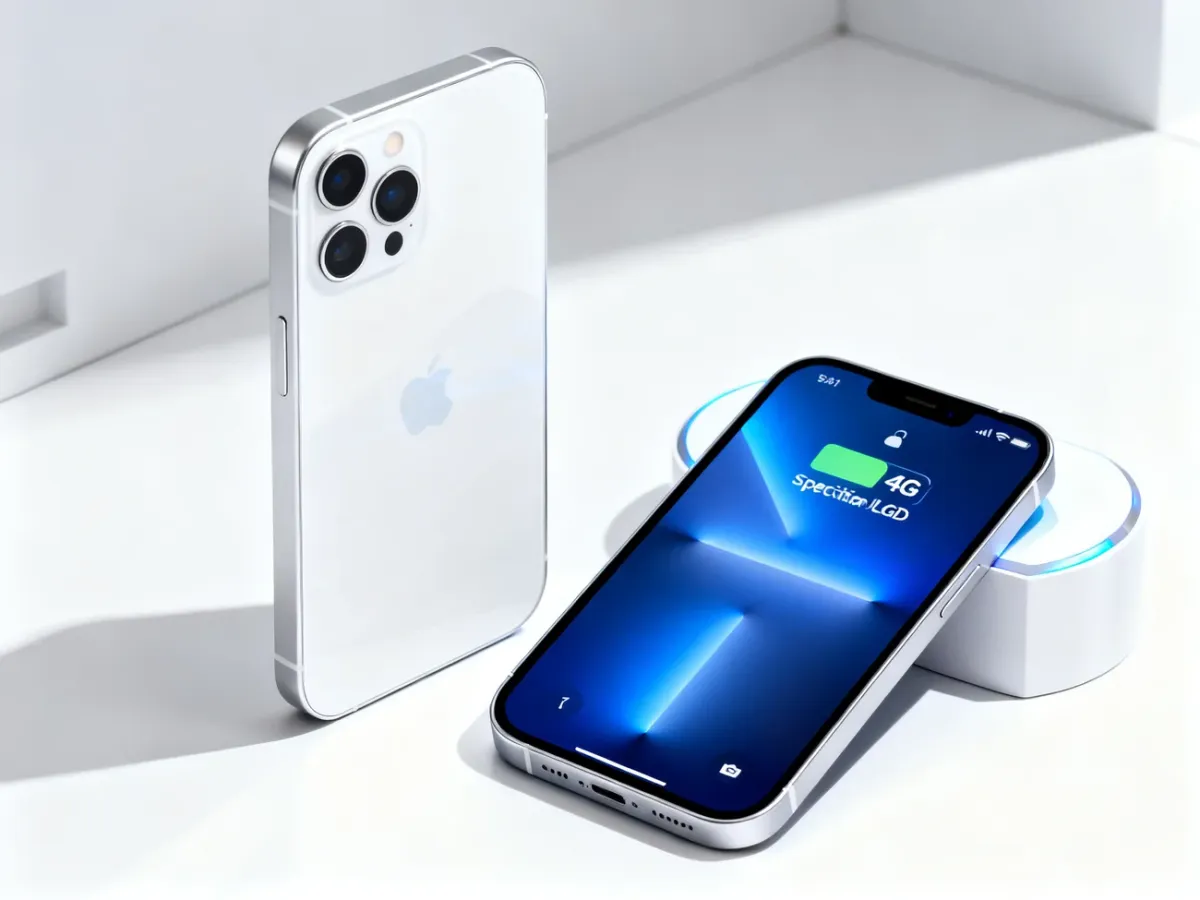 Biały iPhone 12 z ekranem OLED i podwójnym aparatem