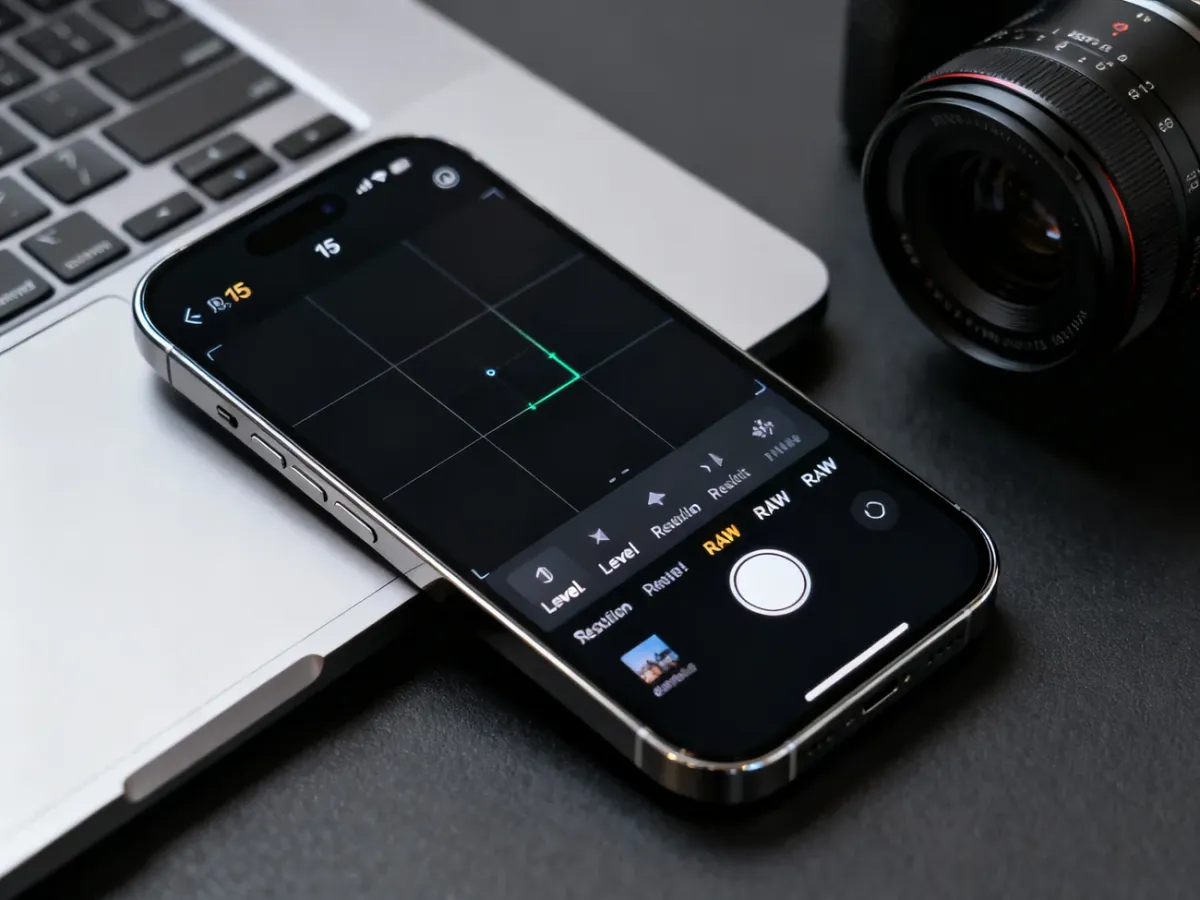 iPhone 15 Pro przygotowany do konfiguracji ustawień aparatu