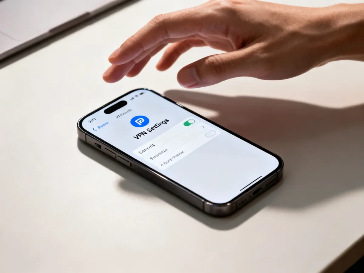 iPhone z otwartymi ustawieniami profilu VPN przygotowanego do usunięcia