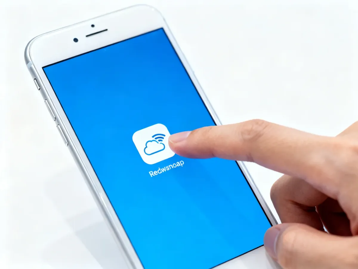 iPhone app icon with a cloud symbol ready to be redownloaded