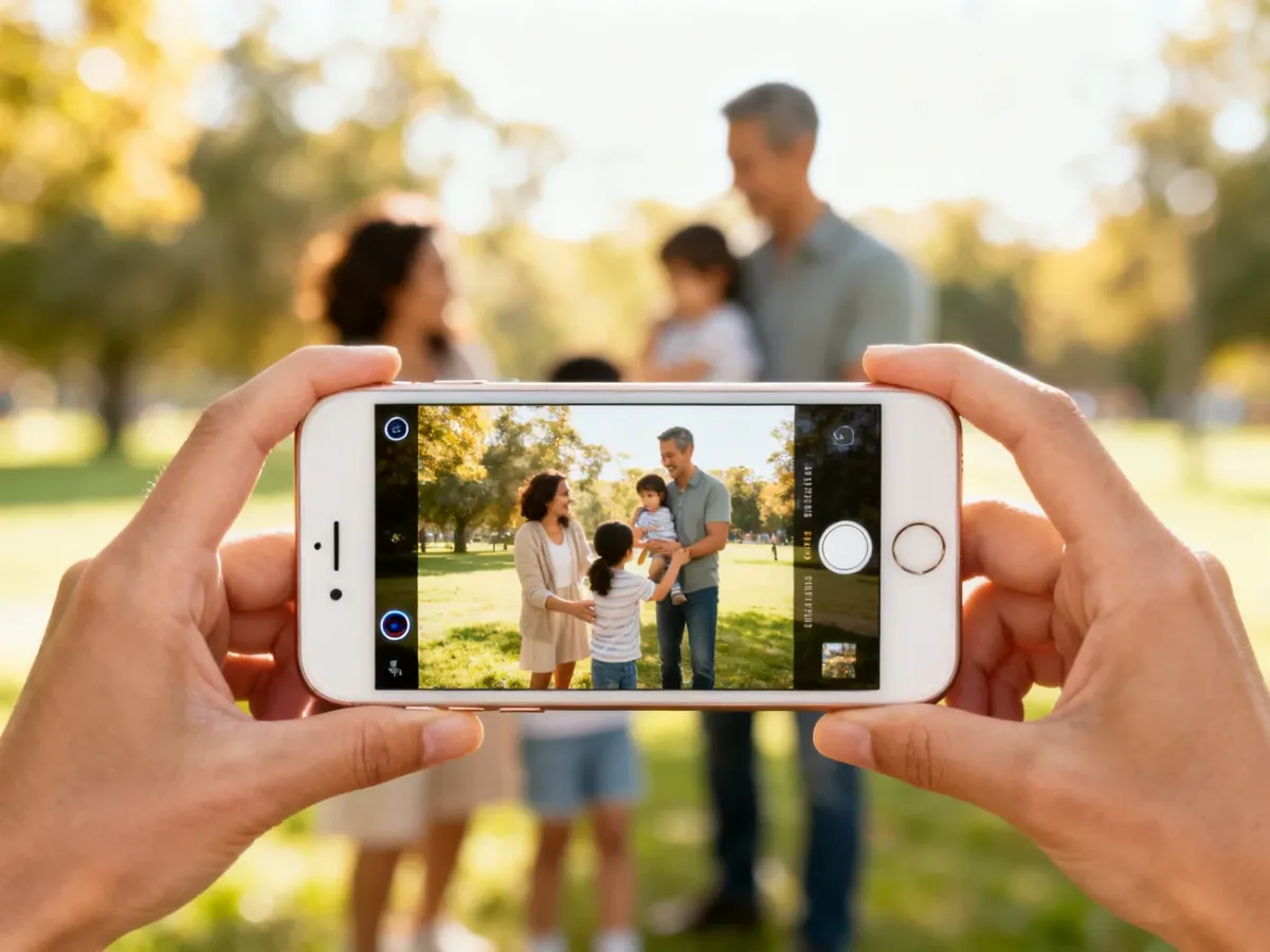 iPhone 8 Plus podczas fotografowania w jasnym plenerze