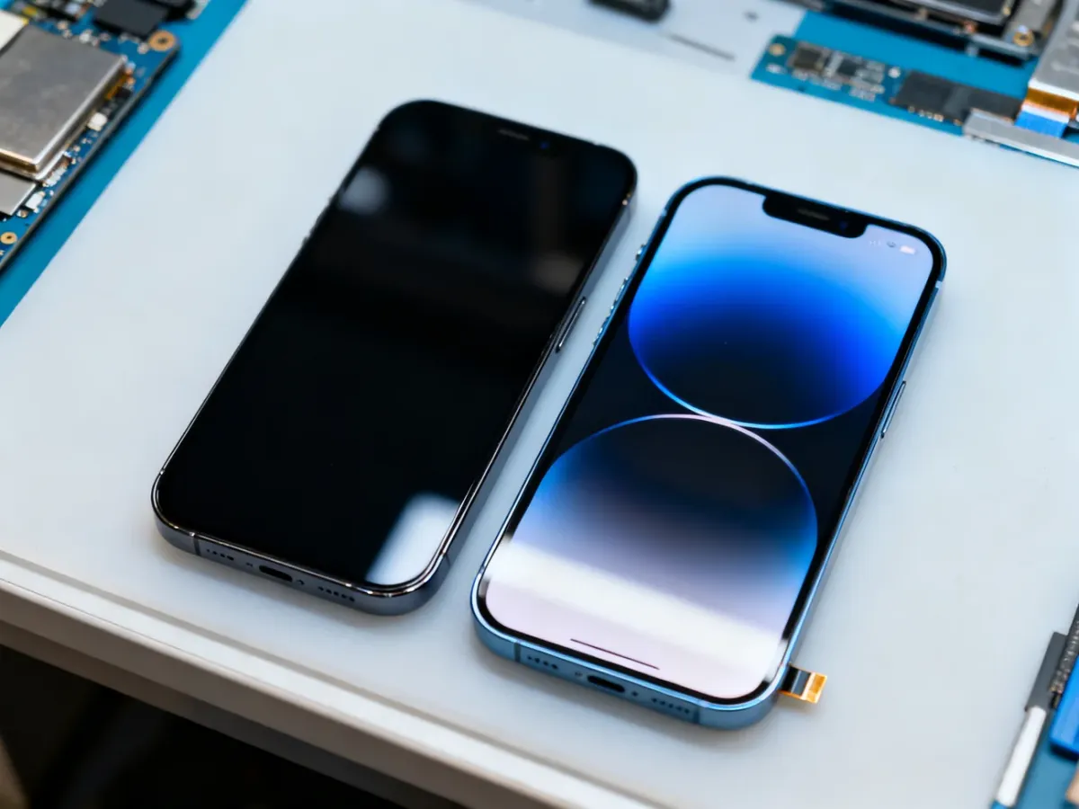 Porównanie oryginalnego panelu OLED i zamiennika LCD do iPhone’a 12