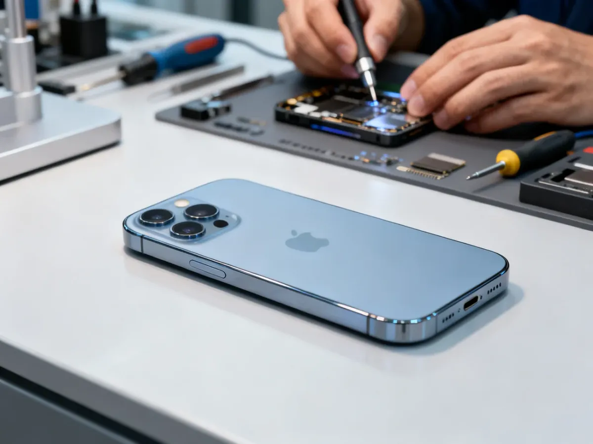 Odnowiony iPhone podczas profesjonalnej kontroli technicznej