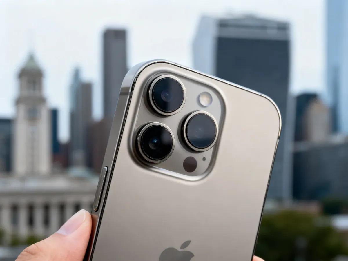 Aparaty iPhone’a 16 Pro skierowane na miejską architekturę