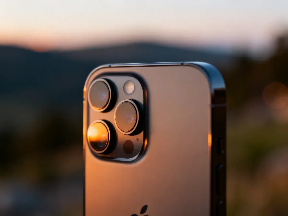iPhone 14 nagrywający stabilne wideo za pomocą podwójnego aparatu
