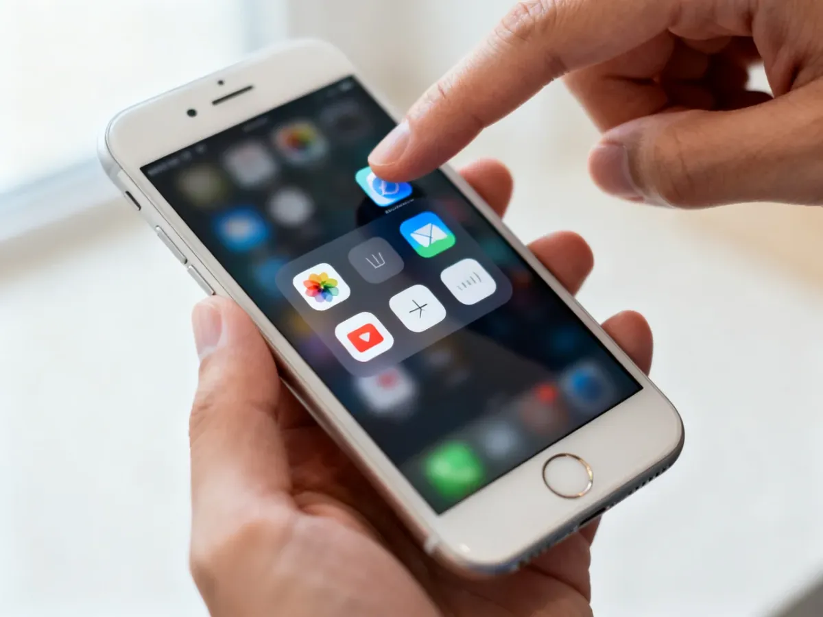 Przesuwanie podglądu aplikacji w górę na iPhonie bez przycisku Home