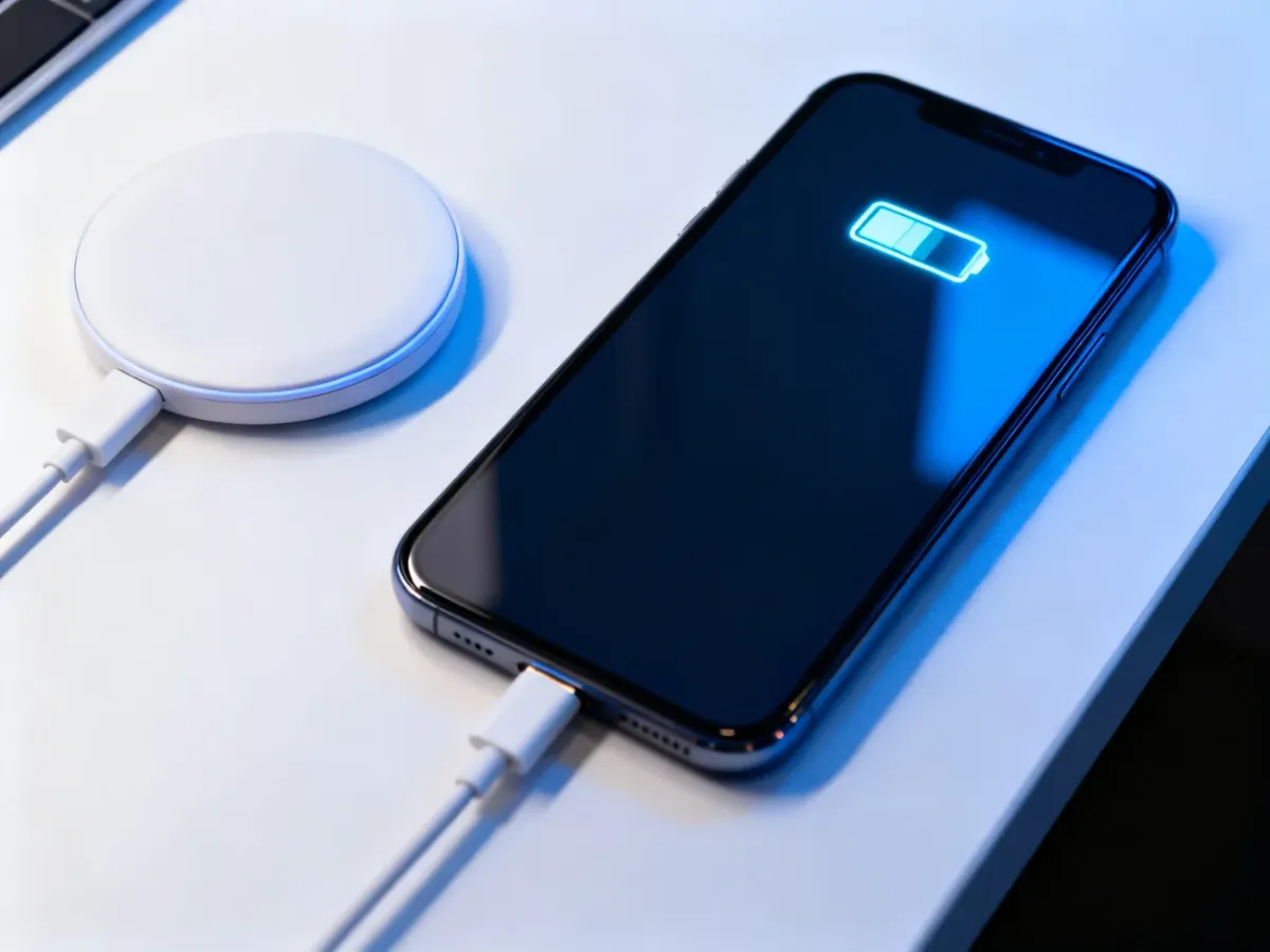 iPhone 16 Plus podczas ładowania przewodowego i bezprzewodowego