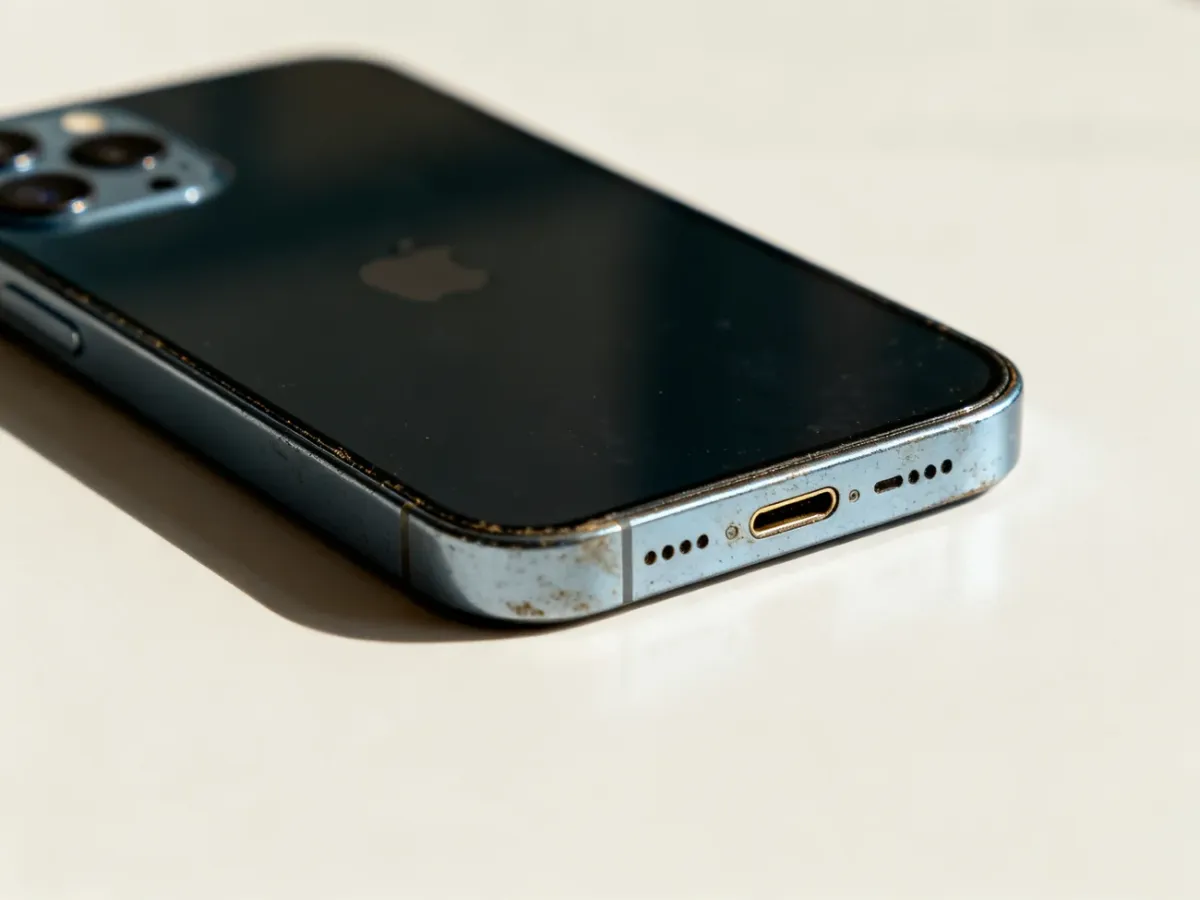 Oględziny używanego iPhone’a 12, w tym ekranu, portu ładowania i aparatów
