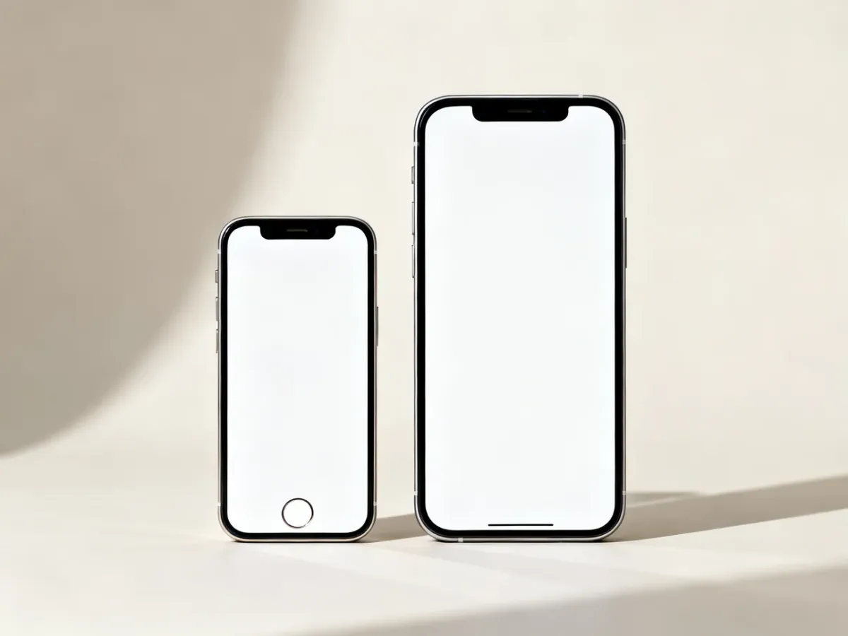 iPhone 6s i iPhone 12 mini porównane pod względem rozmiaru i powierzchni ekranu