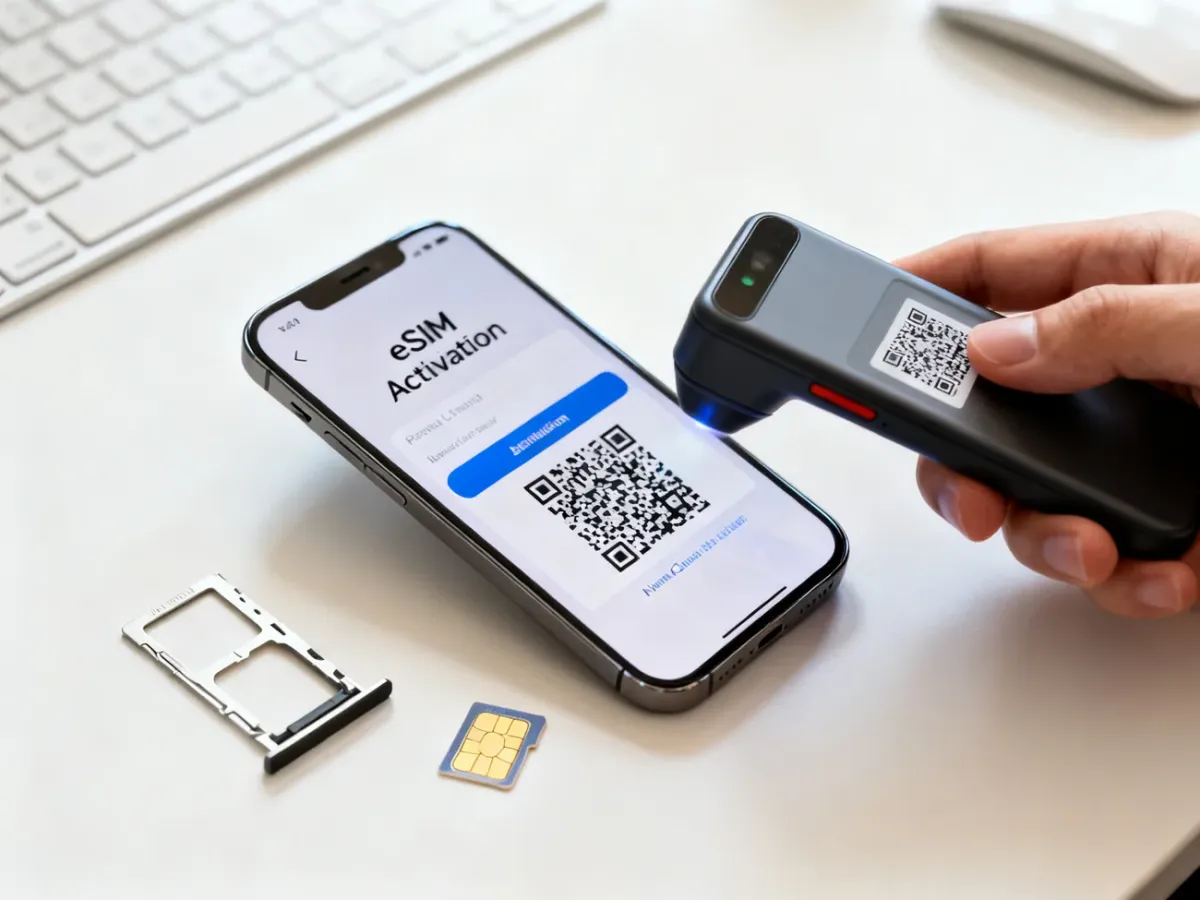 Aktywacja eSIM za pomocą kodu QR na iPhonie