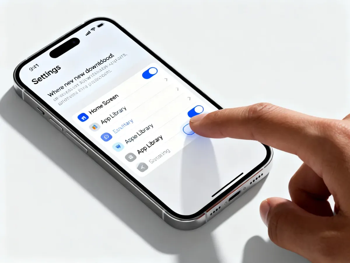 Ustawianie miejsca wyświetlania nowych aplikacji na iPhonie