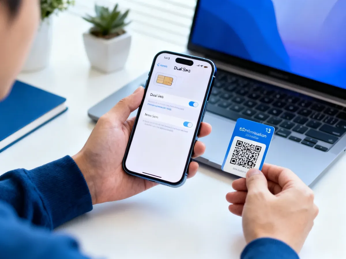 Konfiguracja funkcji Dual SIM i aktywacja eSIM na iPhonie 13