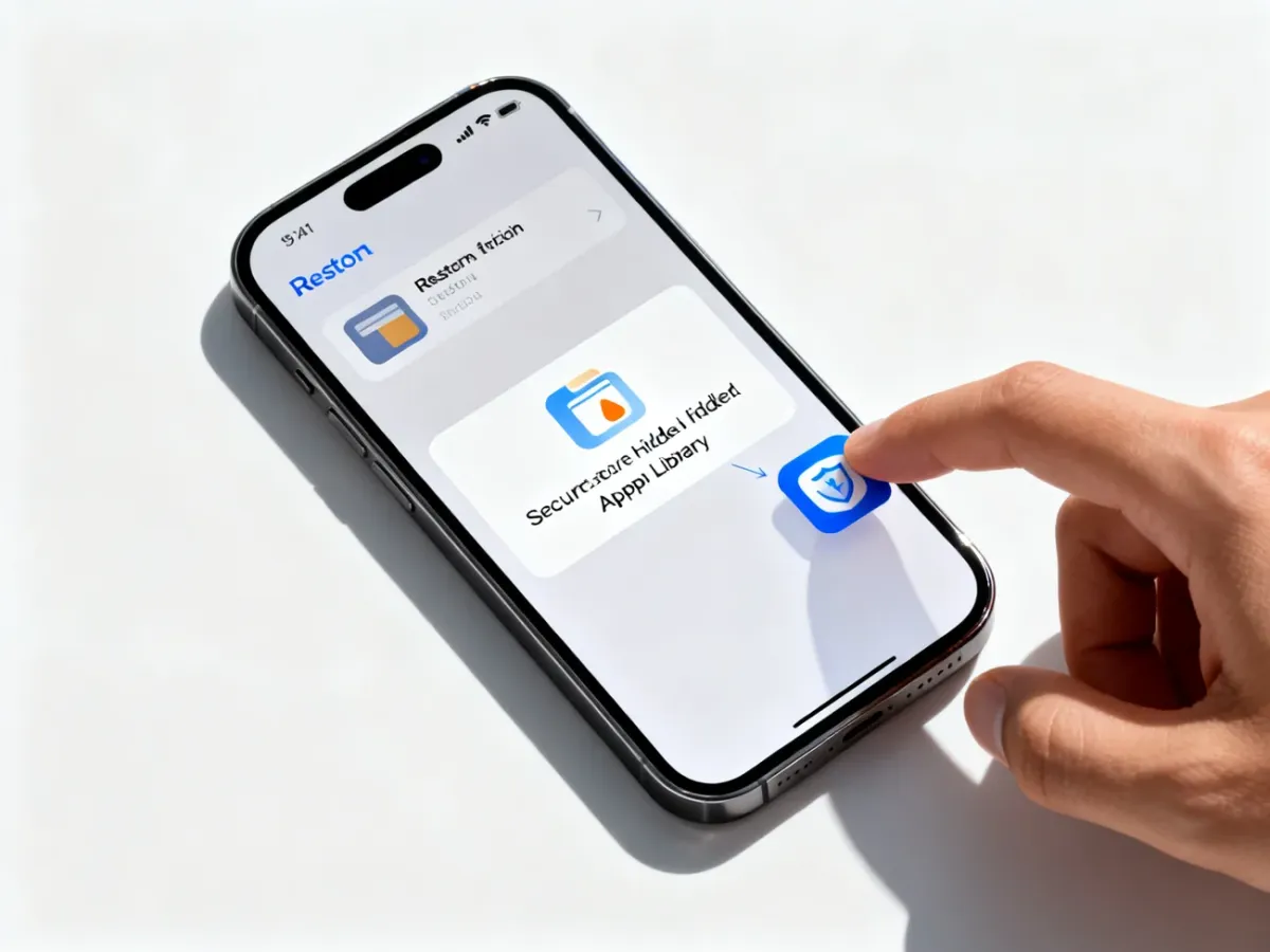 Restoring a hidden app to the iPhone home screen