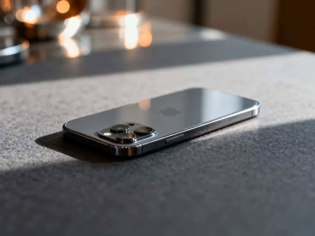 Elegancki iPhone 11 na ciemnym tle, podkreślający nowoczesny design i moduł aparatu smartfona.