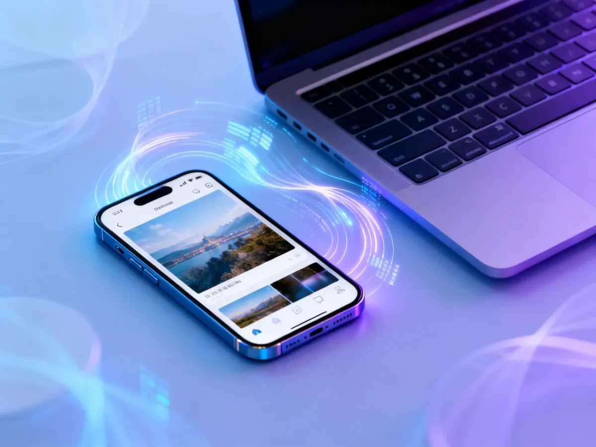 Smartfon z galerią zdjęć i filmów symbolizujący dużą pamięć