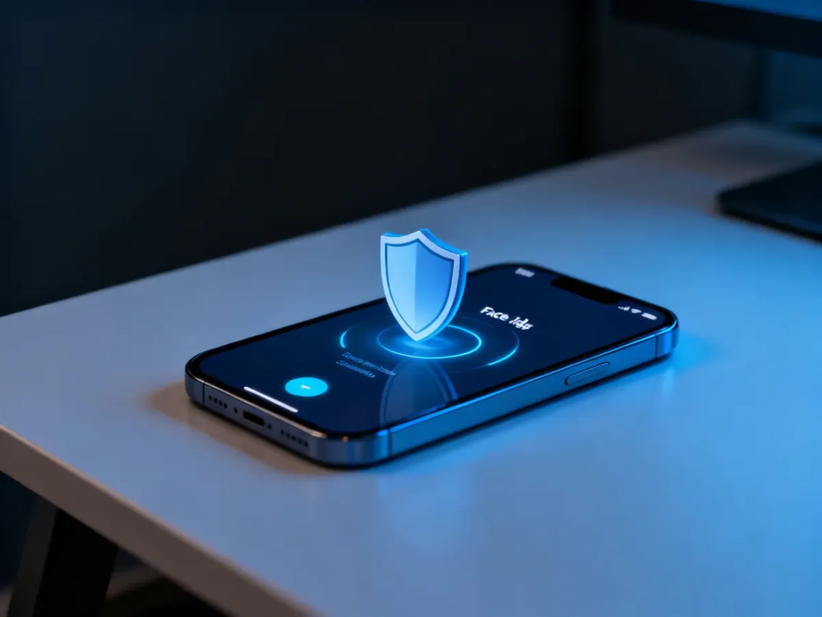 iPhone symbolizujący bezpieczną konfigurację i ochronę konta